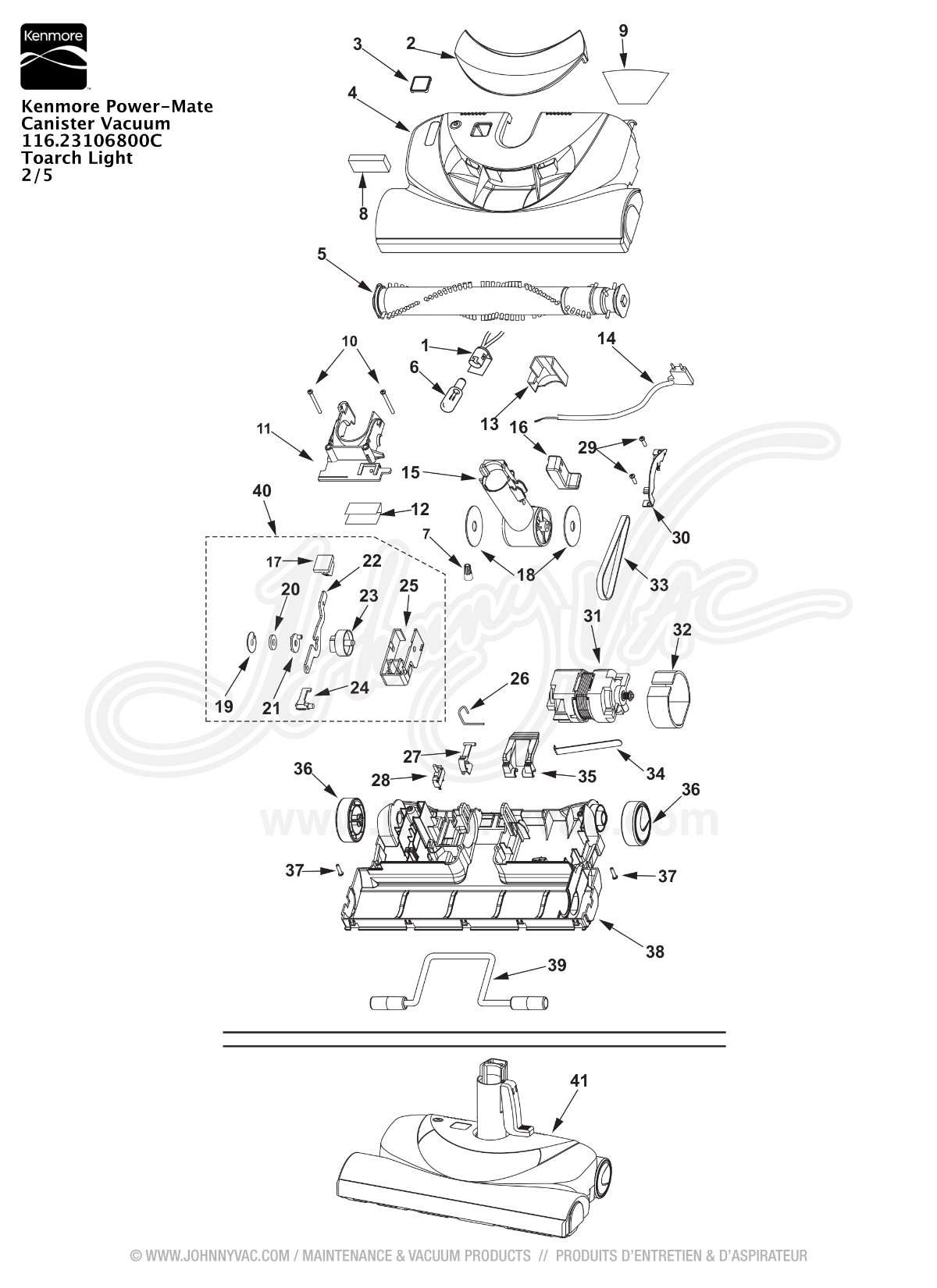 Replacement Pivot Neck For Kenmore KC70SEDGZV06 PowerMate Vacuum Cleaner