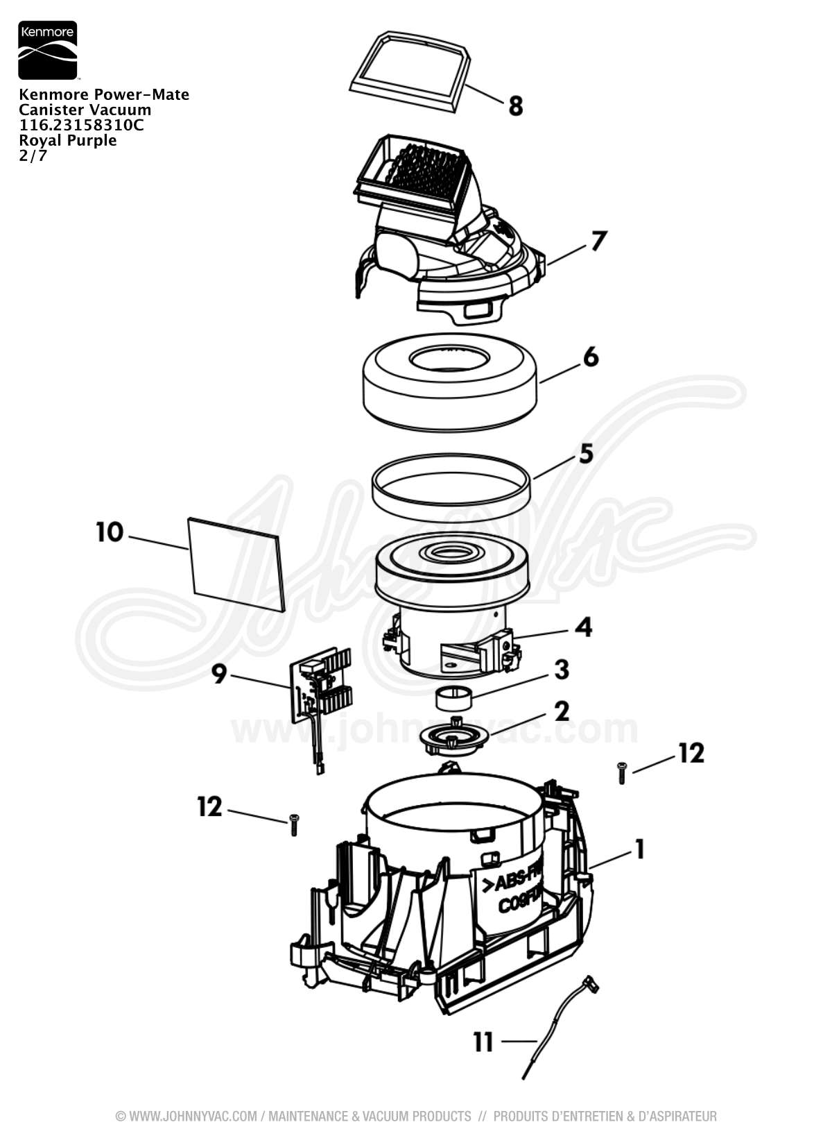 27 Kenmore Vacuum Model 116 Parts Diagram - Wiring Database 2020