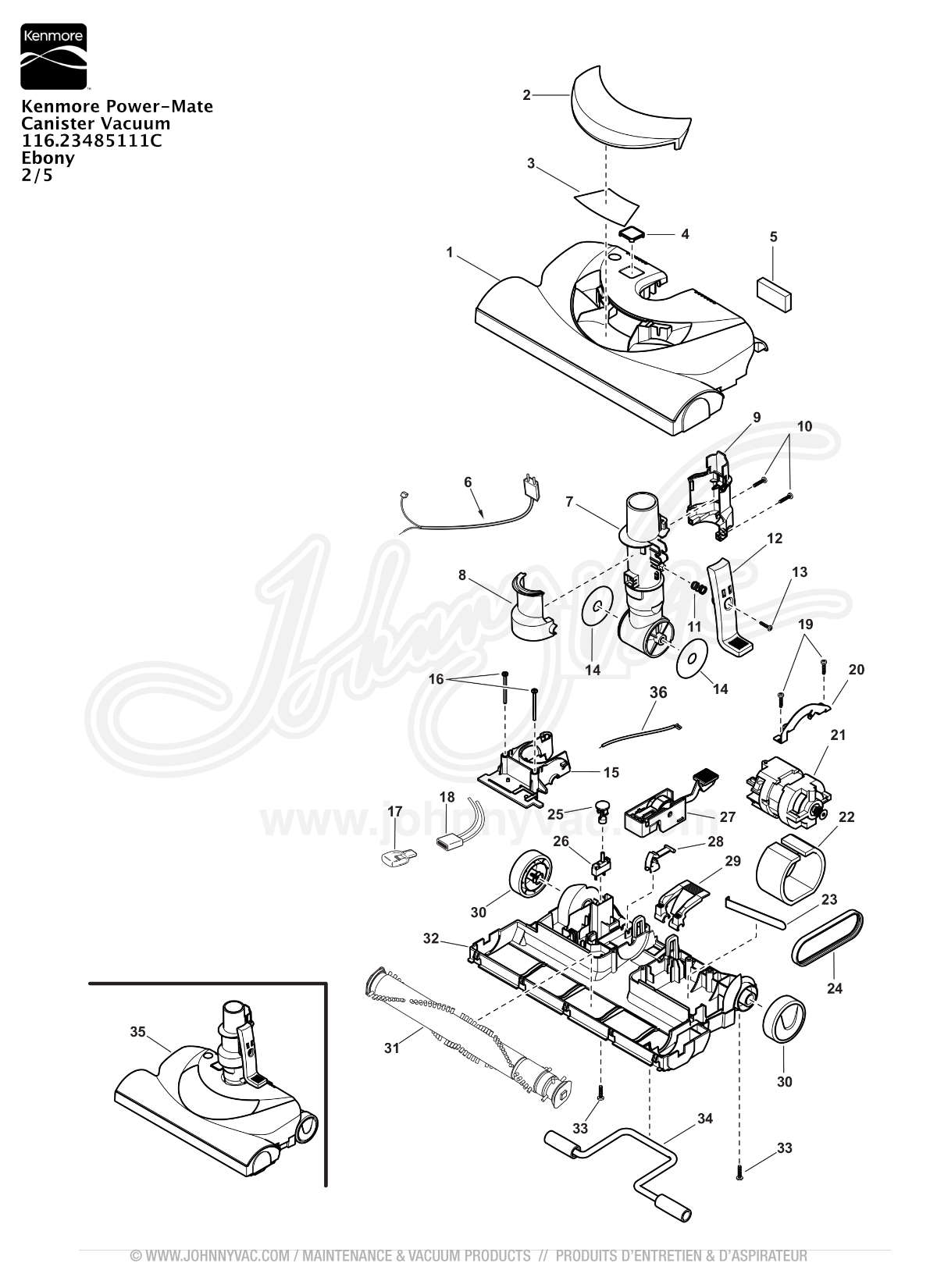 30 Kenmore Vacuum Model 116 Parts Diagram - Wiring Diagram Database