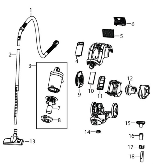 Bissell PowerGroom Multi Cyclonic Canister