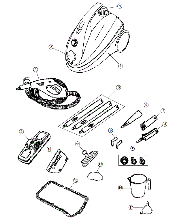 Dirt Devil DDS04-E01 5-in-1 Steam Cleaner 0.33L - White/Red - Kettle And Toaster Man