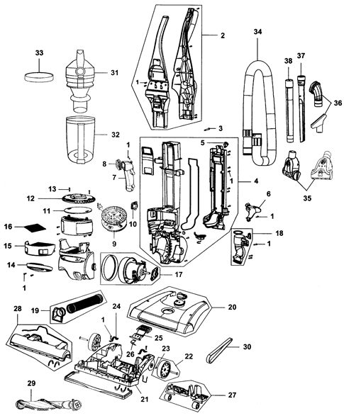 Hoover cheap windtunnel parts