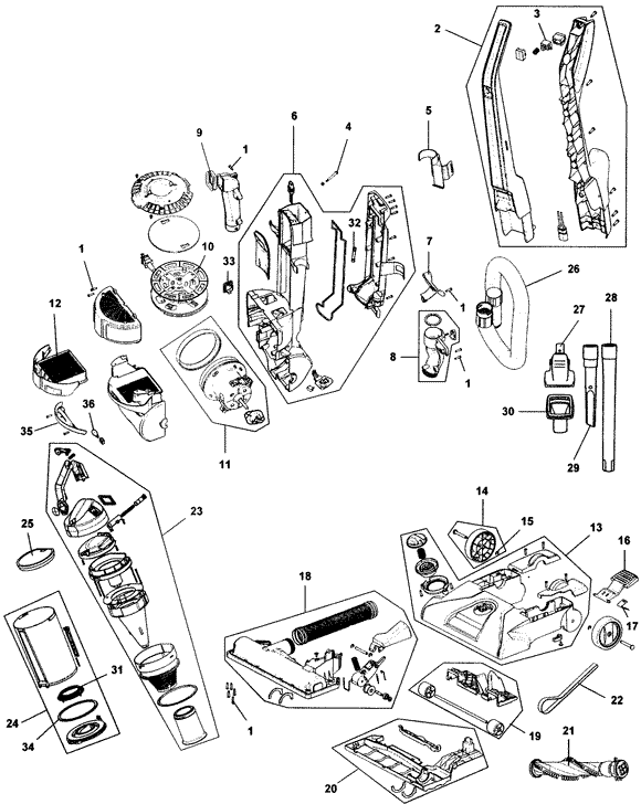 Hoover Windtunnel Rewind Plus Bagless Upright Vacuum Uh70140 Uh70140